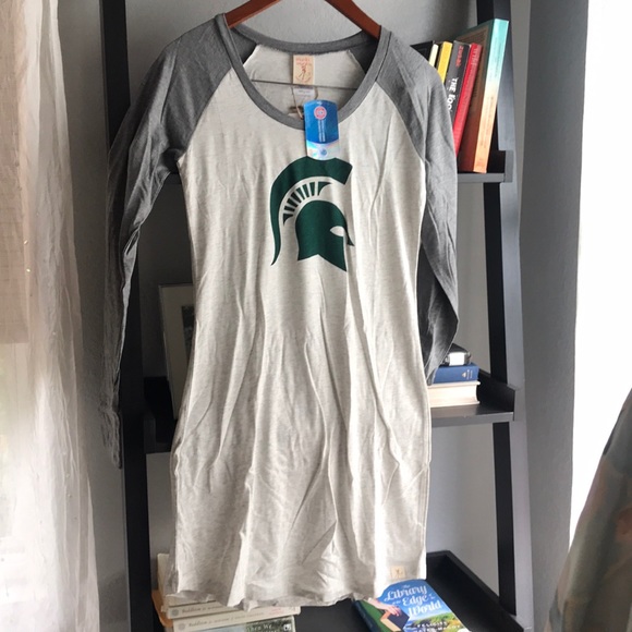 NWT Munki munki Michigan State raglan sleep shirt - Picture 2 of 2